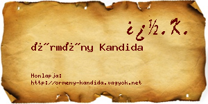 Örmény Kandida névjegykártya